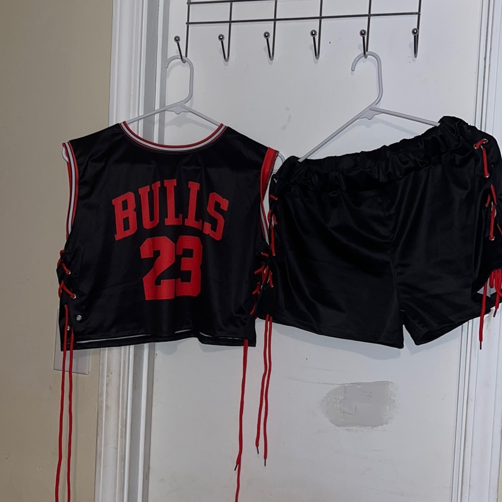 Bulls Jersey 2 piece shorts set